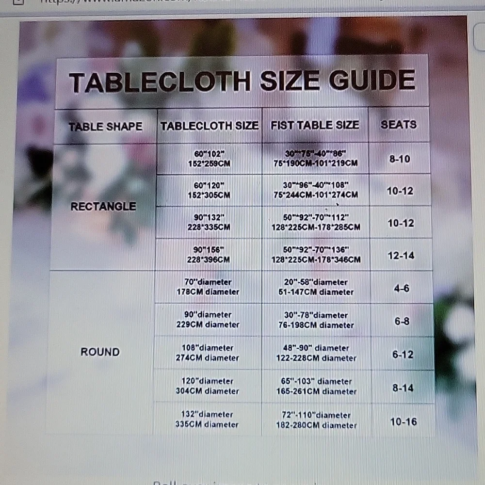 AMERICAN DAWN 90 inch round Tablecloth White Polyester stain wrinkle Resist New…